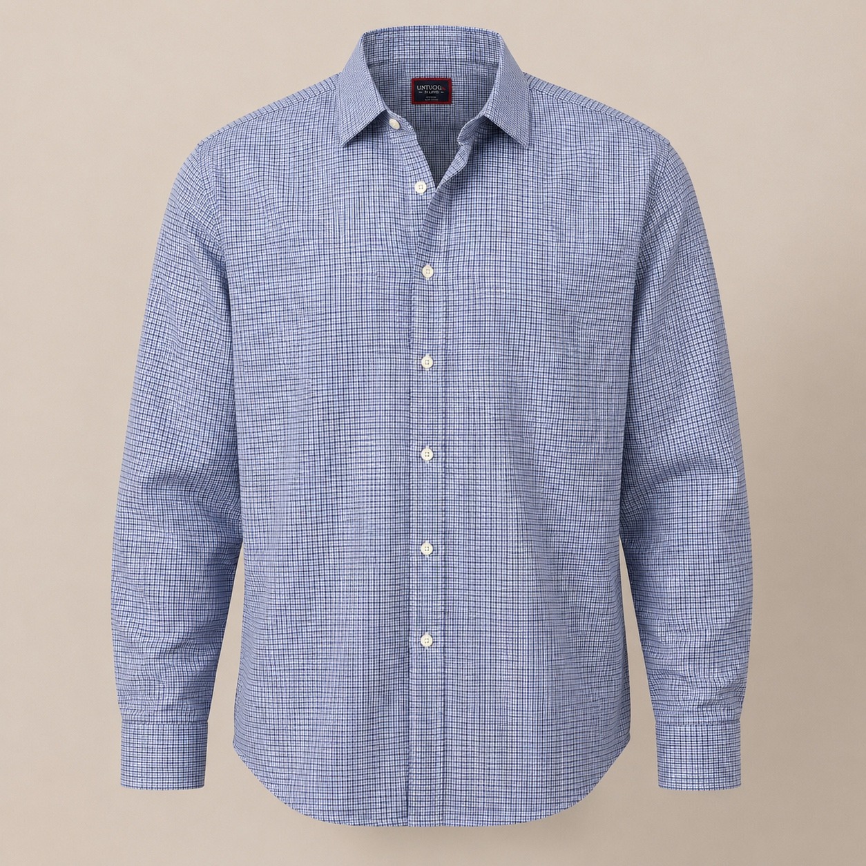 Untuckit Ansellmo Shirt Mens Xxl Blue Check Button Up Cotton Officecore Preppy